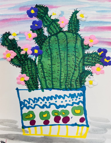 仙人掌画画作品