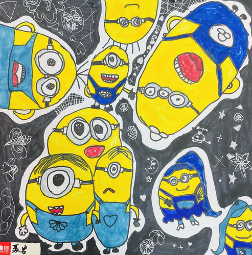 小黄人绘画作品