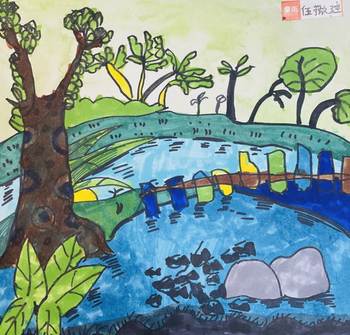 风景如画儿童画