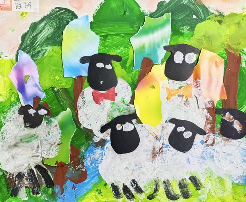 小羊肖恩画画好看