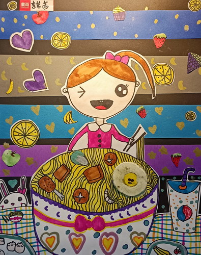 吃面的人绘画获奖作品