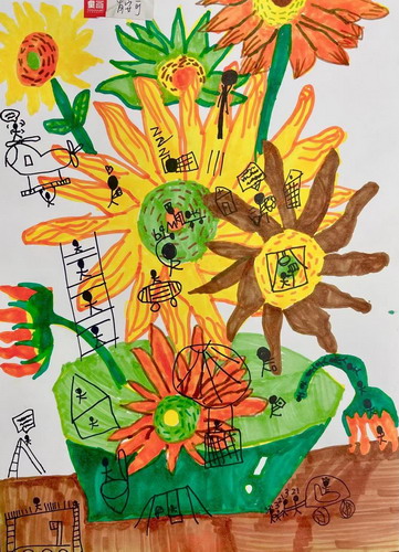 向日葵绘画图片