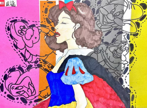 白雪公主绘画图片