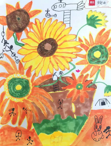 向日葵绘画作品