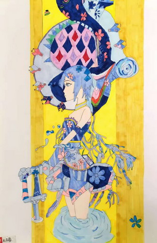 浮世绘漫画儿童画获奖