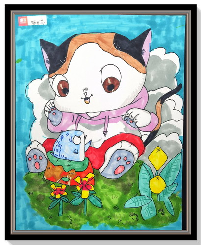 猫咪物语创意画一等奖