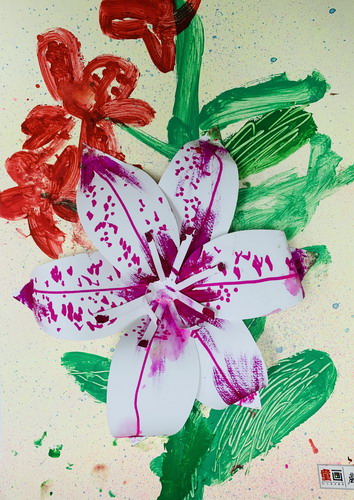 百合花开儿童绘画获奖