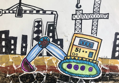 建设者画画简单