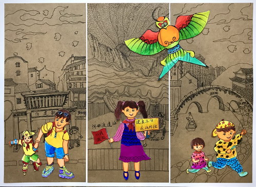 放飞梦想绘画一等奖