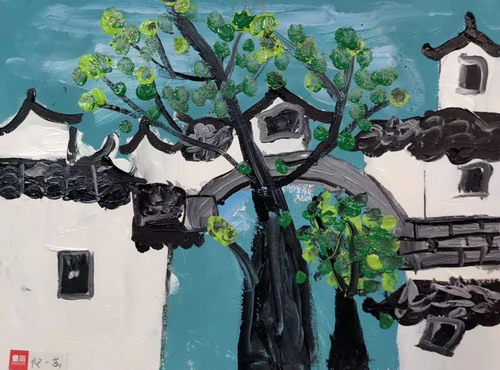 古镇的春天绘画获奖