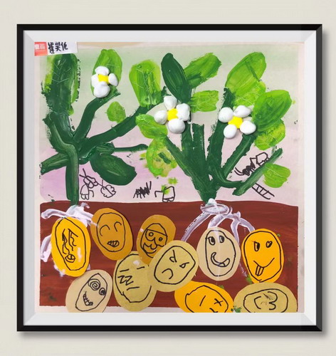 森林里的大象手绘图片