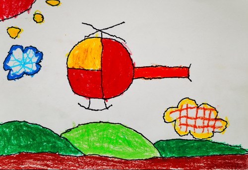 小飞机儿童绘画简单