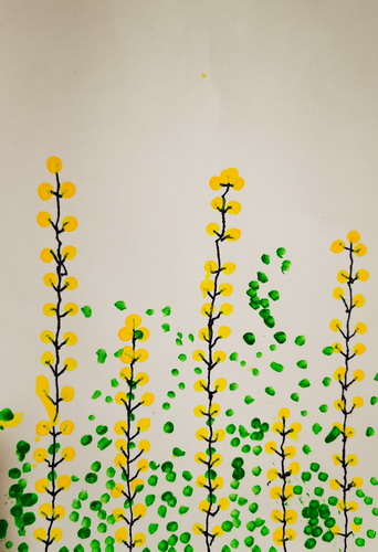 油菜花儿童画创意