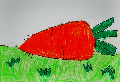 香甜的萝卜儿童绘画