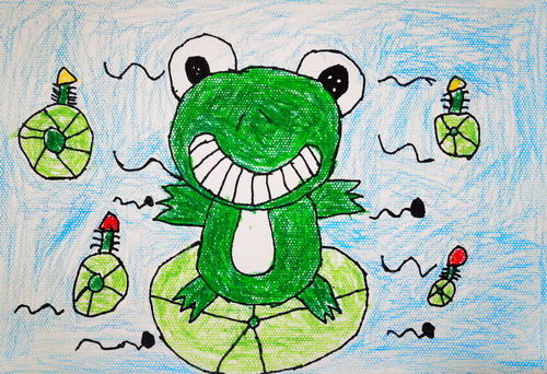 小青蛙手绘画获奖