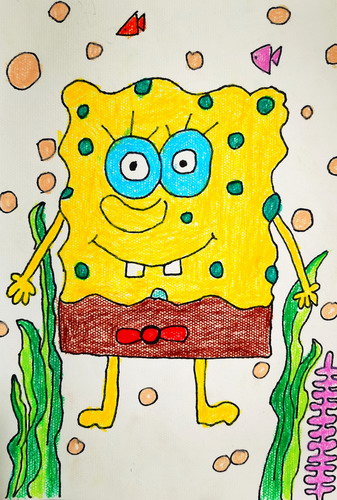 海绵宝宝画画好看