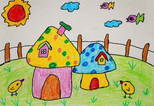 蘑菇房创意画获奖