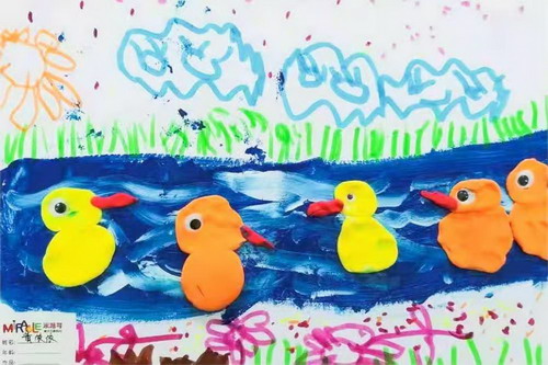春江水暖鸭先知儿童绘画一等奖