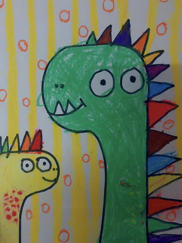 可爱的恐龙宝宝画简单又漂亮