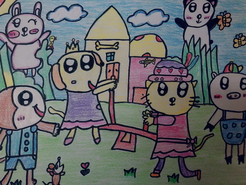 动物游乐园儿童绘画简单