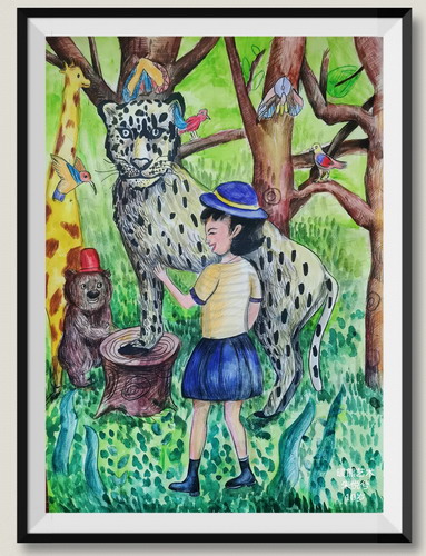 森林小伙伴手绘画获奖