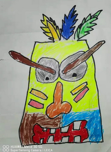 图腾脸谱画简单又漂亮