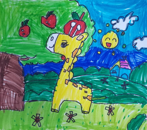 帅气长颈鹿绘画获奖