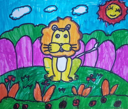 狮子先生手绘图片