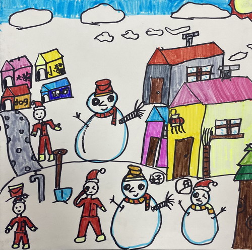 堆雪人绘画获奖