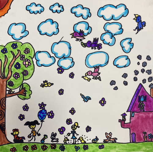 春游绘画获奖作品