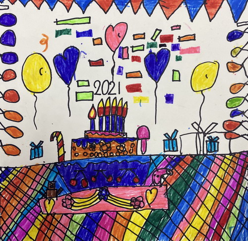 2021的蛋糕儿童绘画一等奖