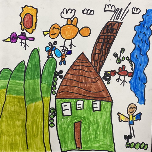 山里的生活手绘画一等奖