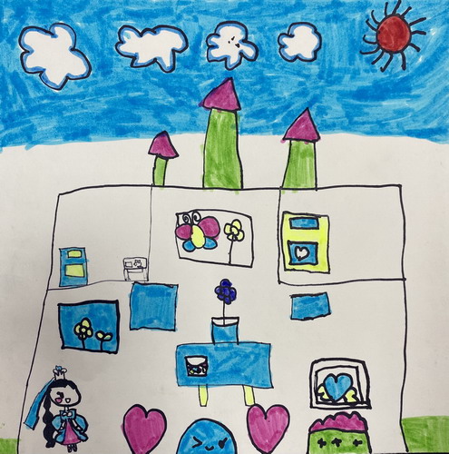 公主城堡儿童绘画