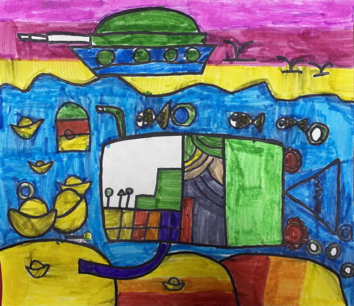 海底寻宝画画简单