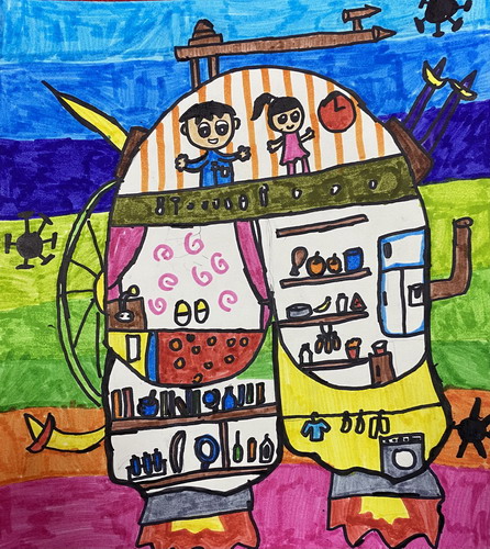 我自制的太空飞行器绘画获奖