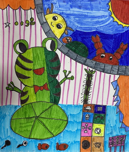 井底之蛙儿童画获奖