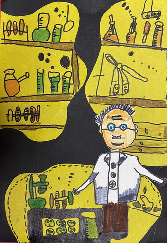 科学实验室儿童画图片