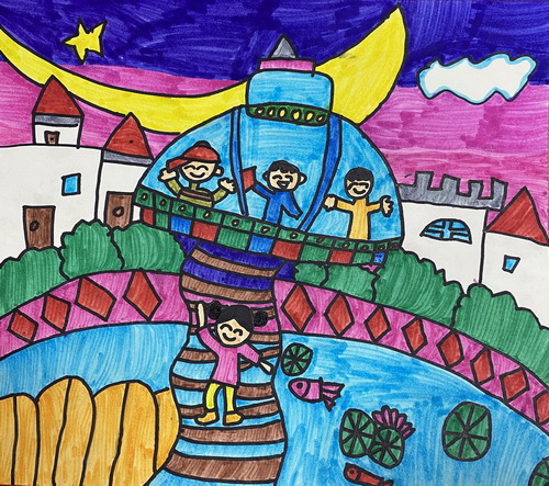 月亮度假村绘画作品