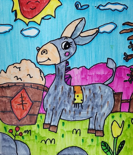 丰收的季节儿童画图片