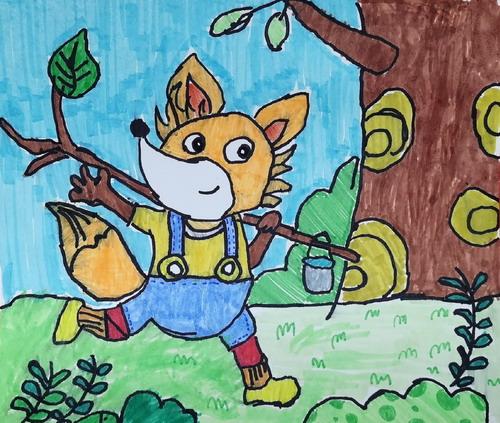 狐狸森林画简单好看