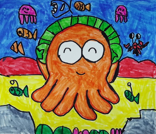 海底世界绘画作品