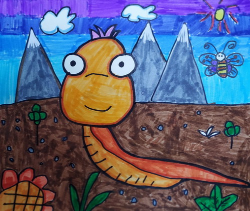 可爱的小蛇画画简单