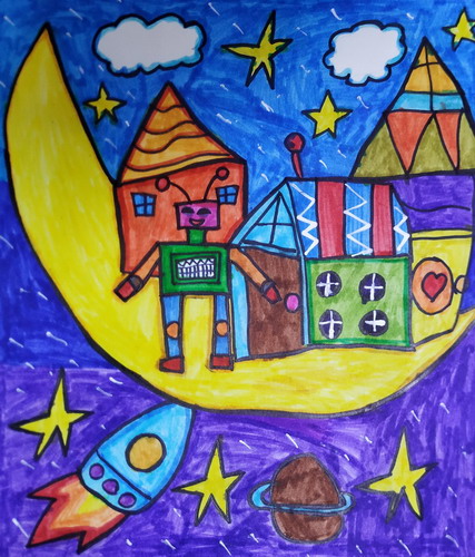 月亮房子绘画获奖