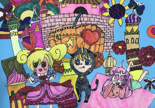 公主的聚会四年级绘画