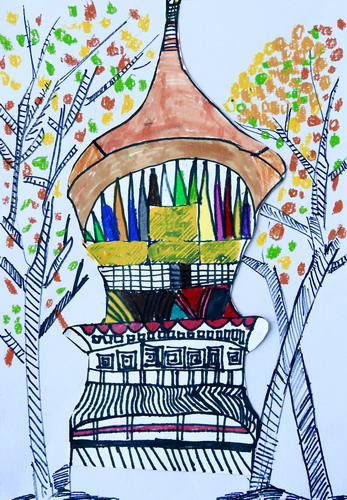 秋日美景儿童绘画获奖