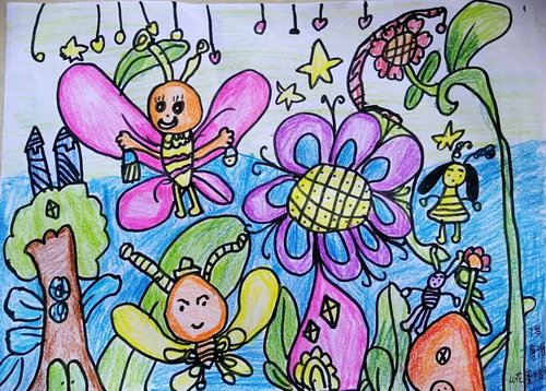 蜜蜂之家儿童画