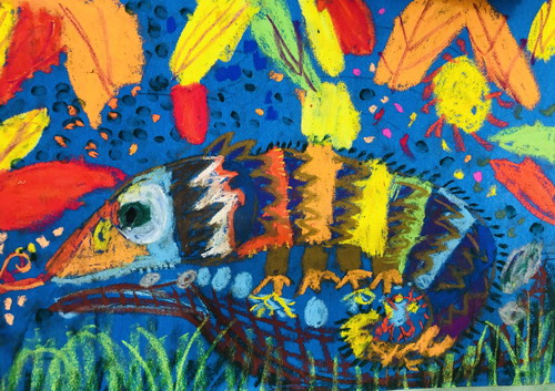 变色龙创意画获奖