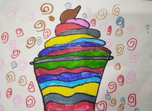 杯子蛋糕画简单好看