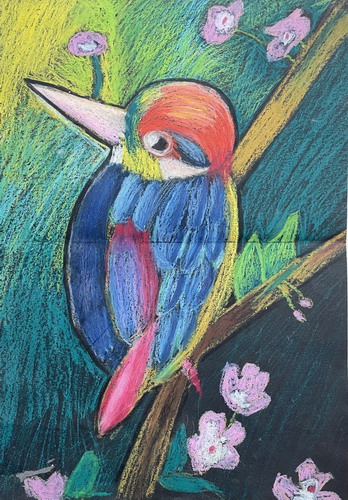 翠鸟画简单好看