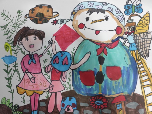 冬天的旋律儿童画图片